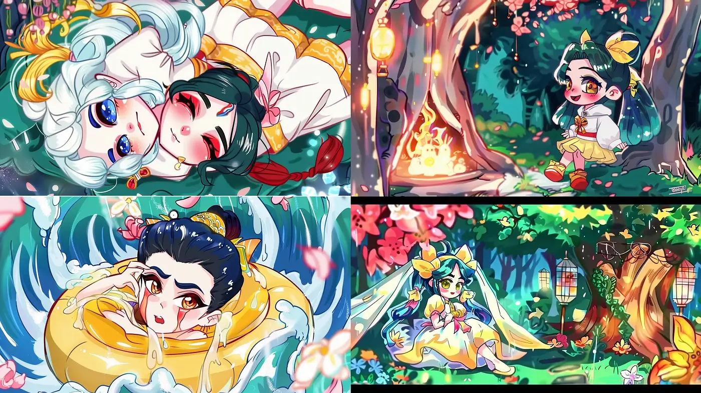 Enchanted Whimsy: A Fantasy Anime-Inspired Visual Symphony - Midjourney sref style