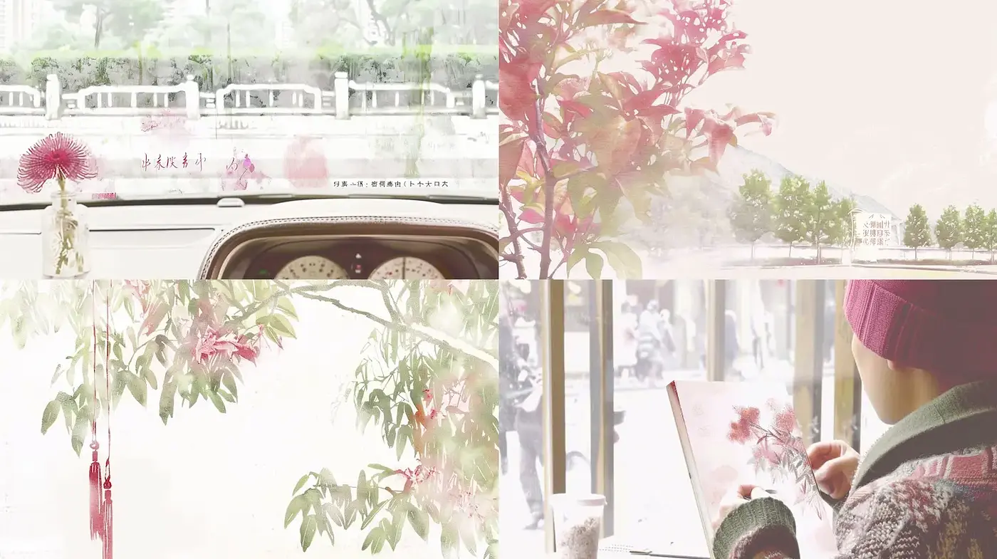 Delicate Watercolor Aesthetics with Floral Motifs and Soft Textures - Midjourney sref style