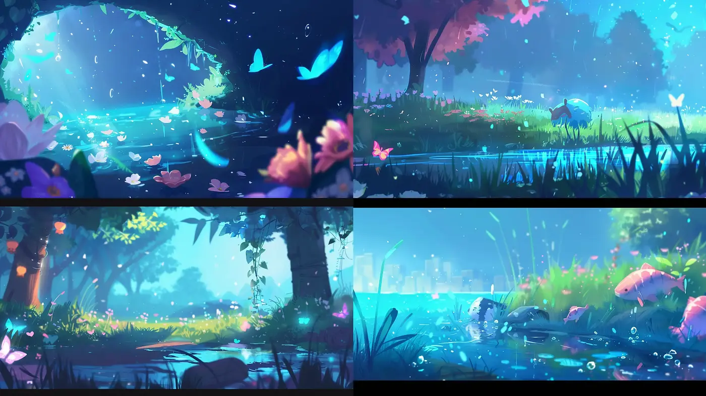 Luminous Ethereal Dreamscape with a Whimsical Touch - Midjourney sref style