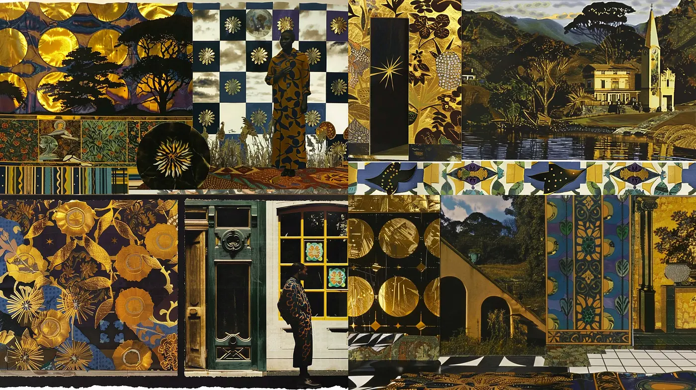 Golden Infusions with Art Nouveau Elegance in a Mystical Twilight - Midjourney sref style