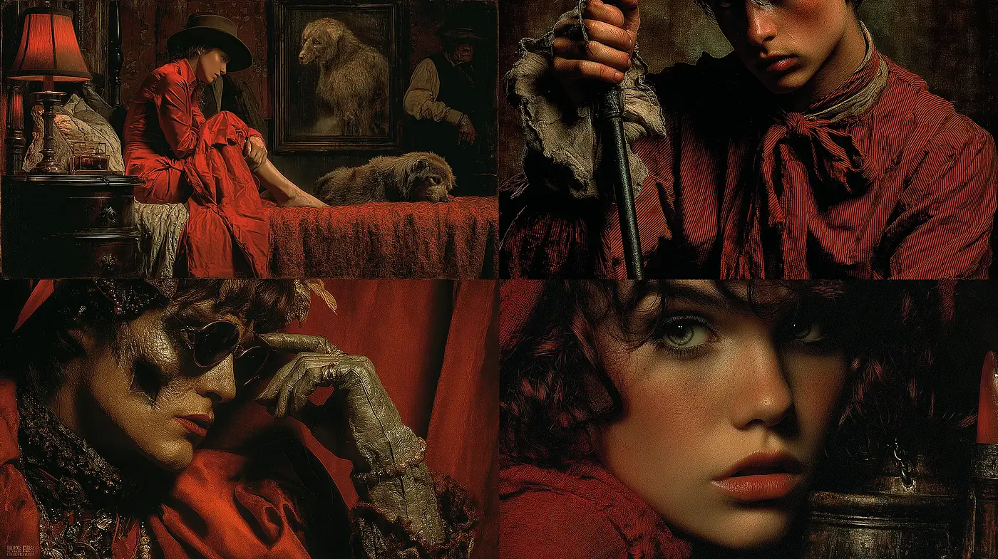 Dramatic and Elegant Portraiture with a Vintage Twist - Midjourney sref style