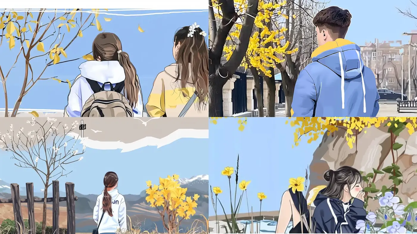 Gentle Seasons in Serene Hues: A Harmonious Fusion of Anime-Inspired Illustration and Pastel Landscape Aesthetics - Midjourney sref style