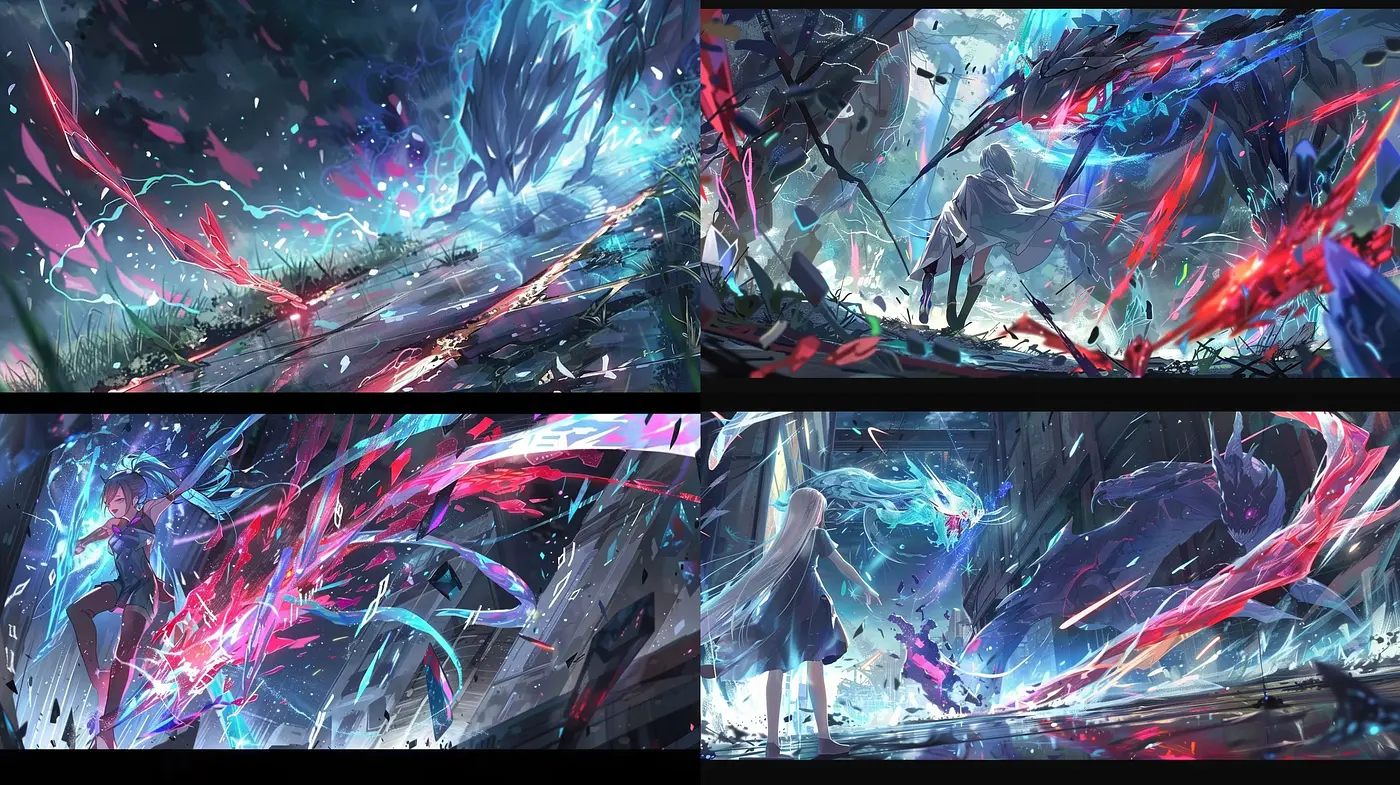 Ethereal Glow: Vivid and Dynamic Synesthetic Brushstrokes - Midjourney sref style
