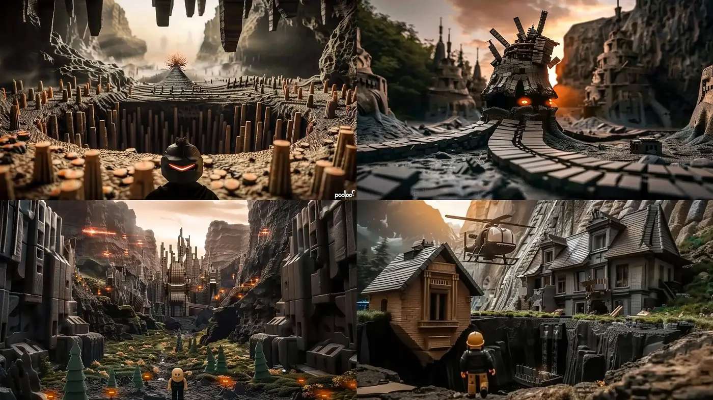 Dystopian Epoch: Merging Neo-Gothic Architecture with Surrealist Landscapes - Midjourney sref style