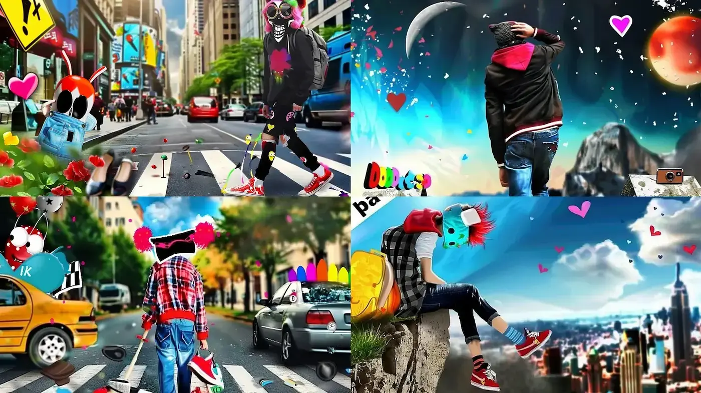 Vibrant and Playful Urban Aesthetic with a Creative Twist - Midjourney sref style