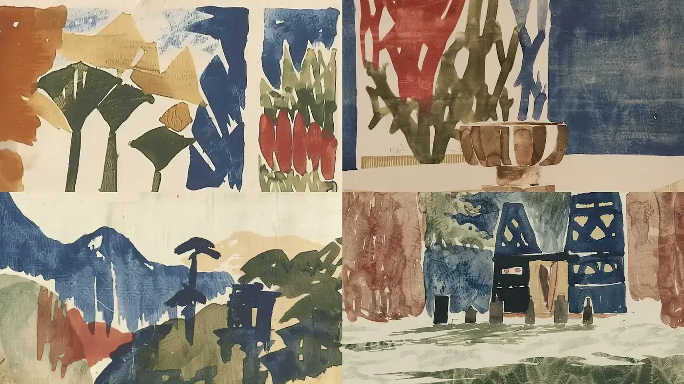Vibrant Folk Art with a Nature-Inspired Palette - Midjourney sref style