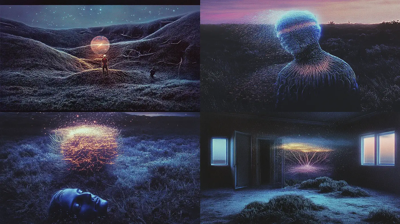 Ethereal Twilight Dreamscapes with Surreal Glow - Midjourney sref style