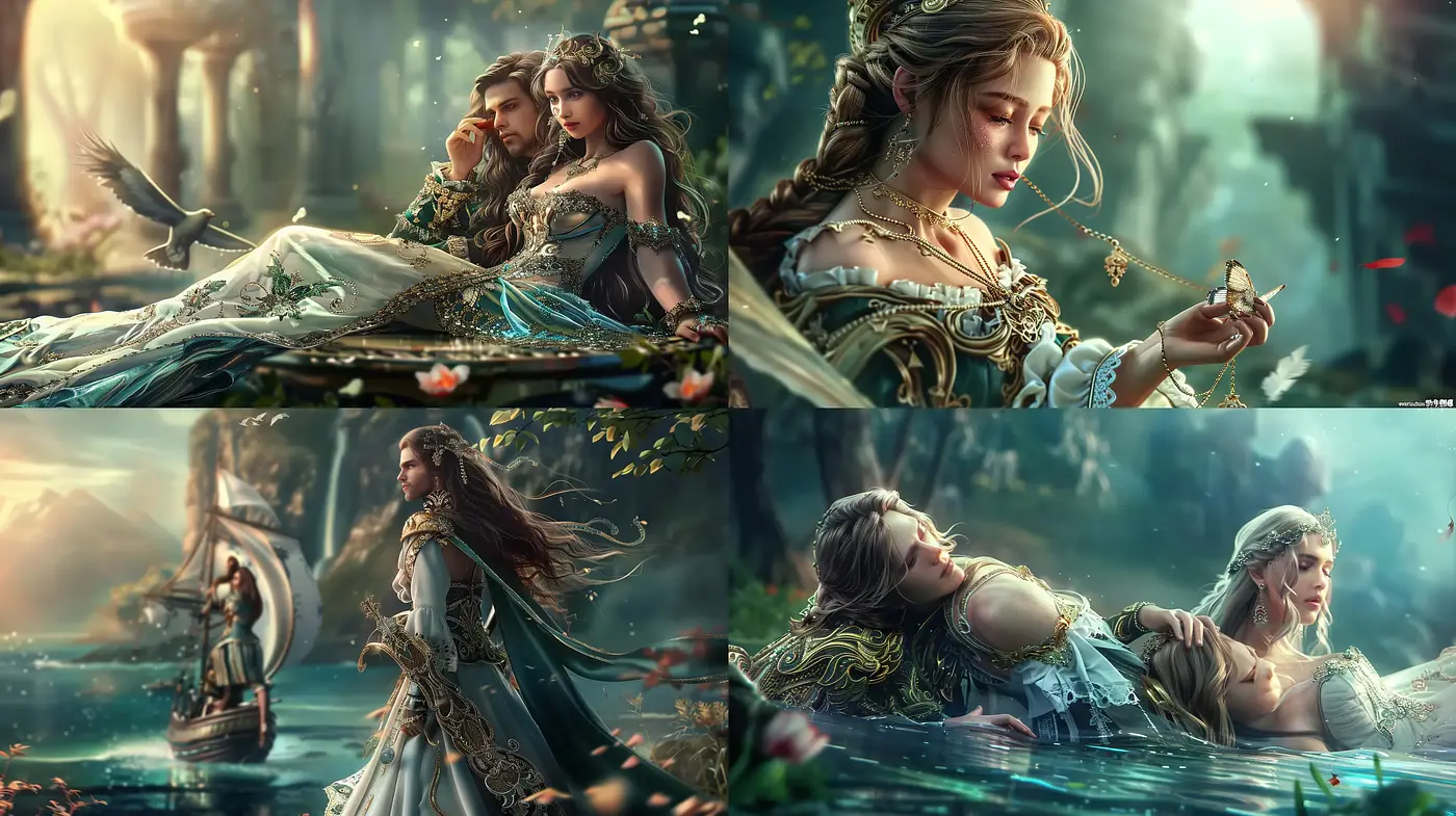 Ethereal Fantasy Realism Infused with Renaissance Elegance - Midjourney sref style