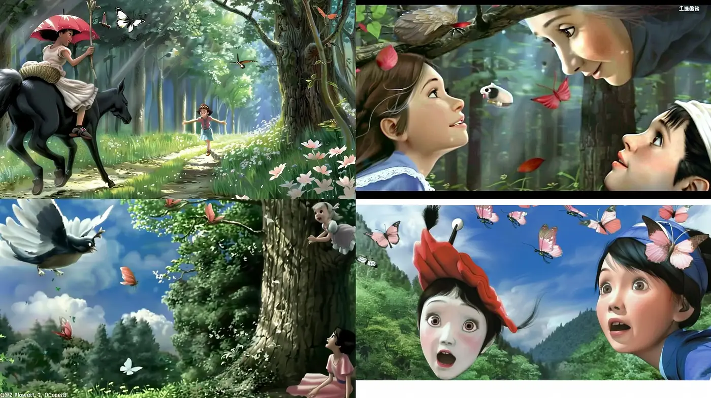 Enchanted Forest Whimsy: A Fantastical Display of Dreamlike Vivacity - Midjourney sref style