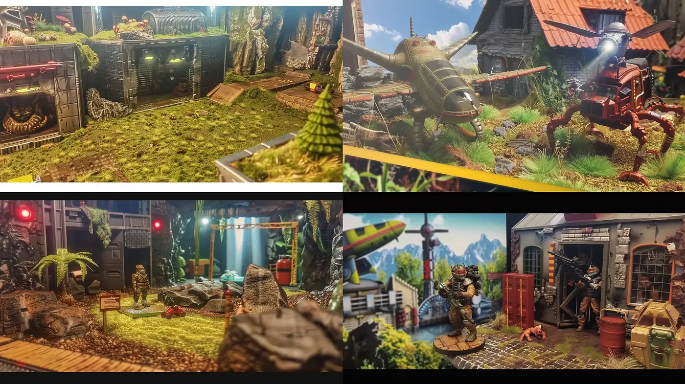 Whimsical Miniature World with a Warm Retro Ambience - Midjourney sref style