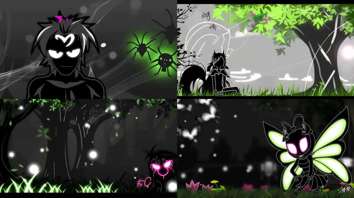 Ethereal and Dark Fantasy Illustration with Minimalist Composition - Midjourney sref style