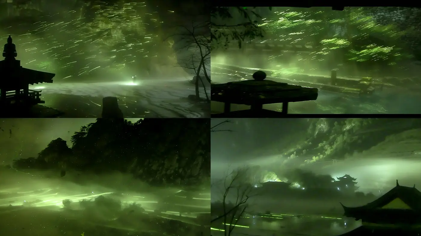 Ethereal Nocturnes of a Mystical Eastern Landscape - Midjourney sref style