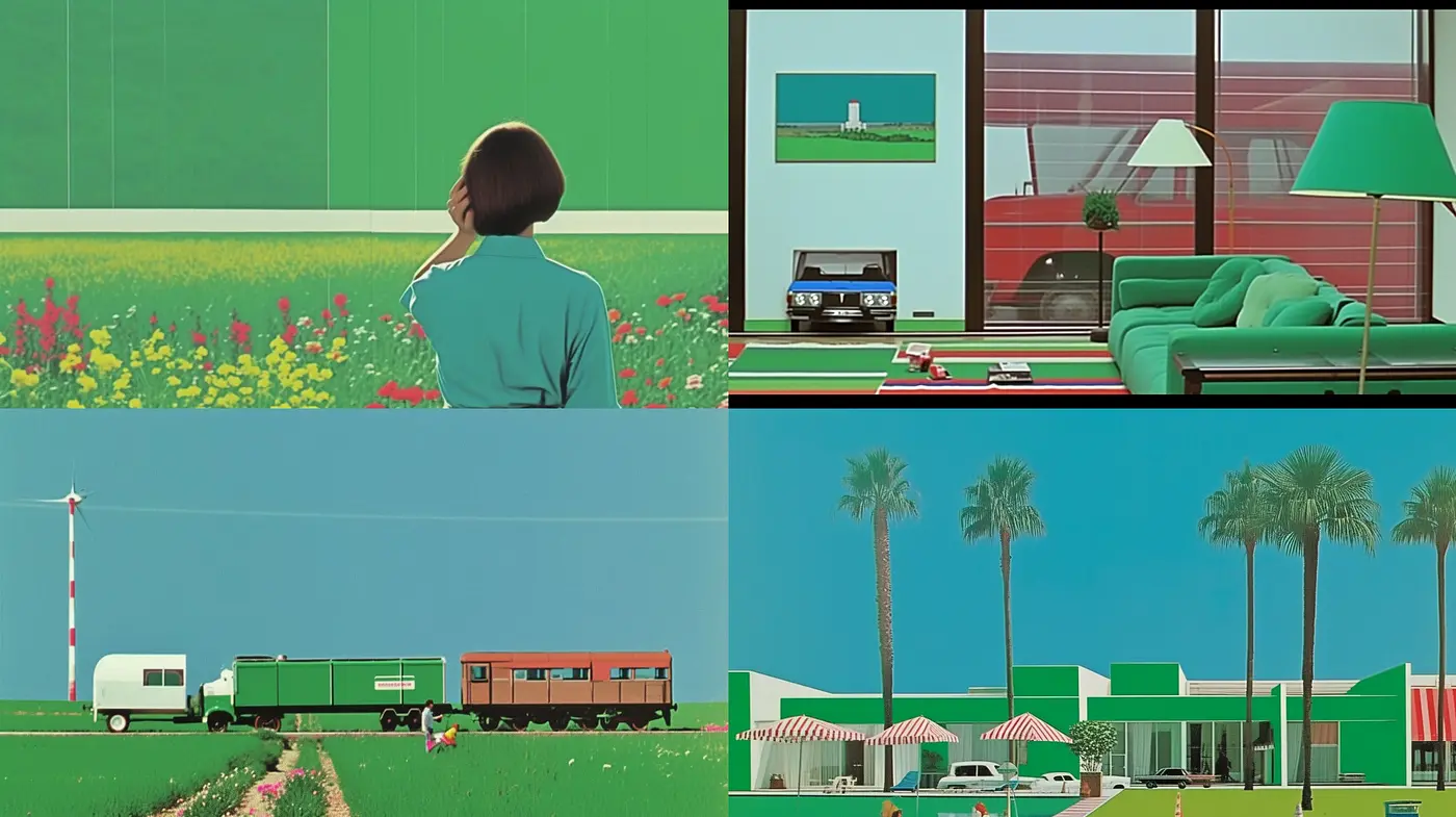 Serene Pastel Visions with a Retrofuturistic Flair - Midjourney sref style