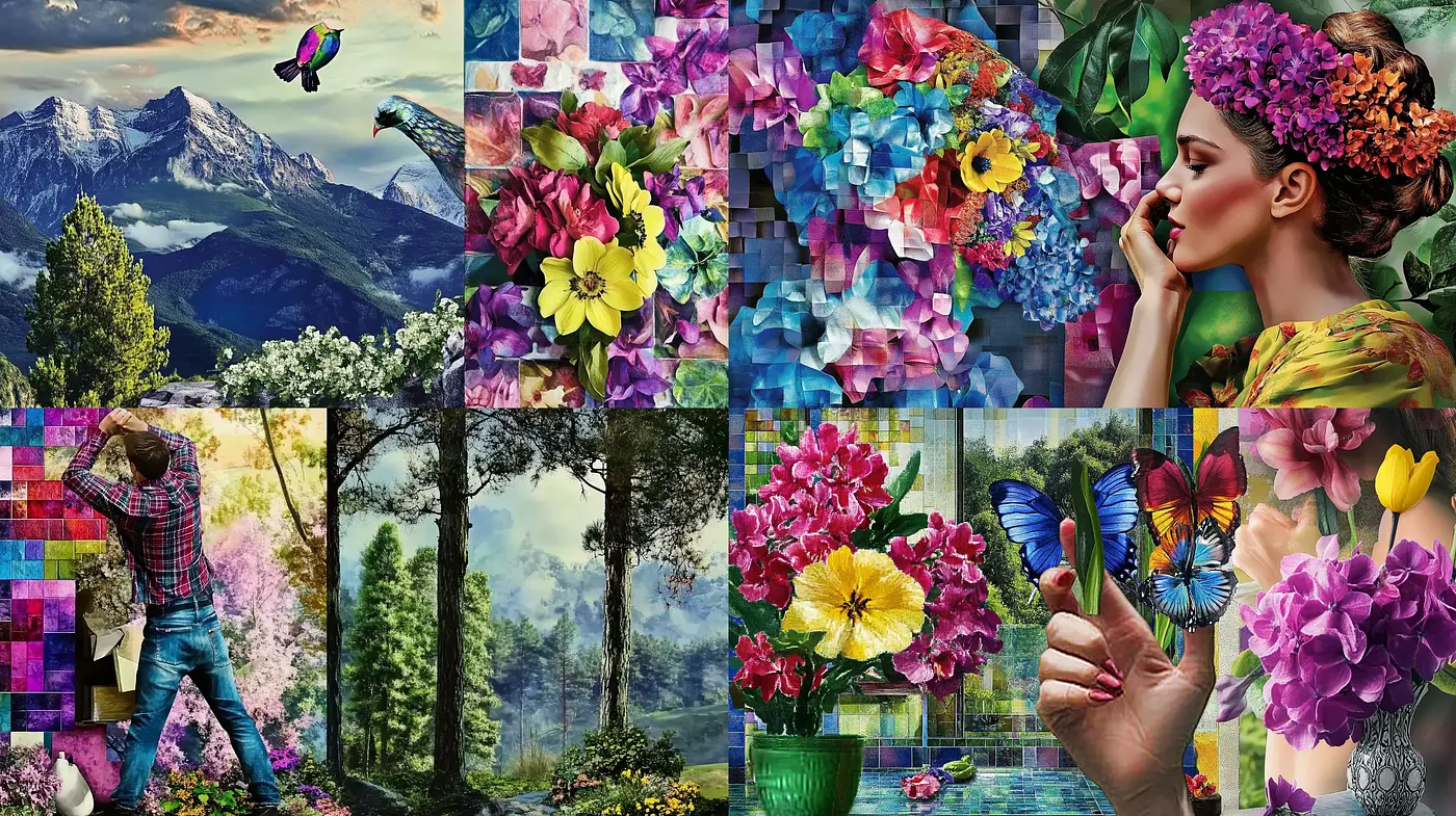 Floral Fantasia in Rich Hyperrealism - Midjourney sref style