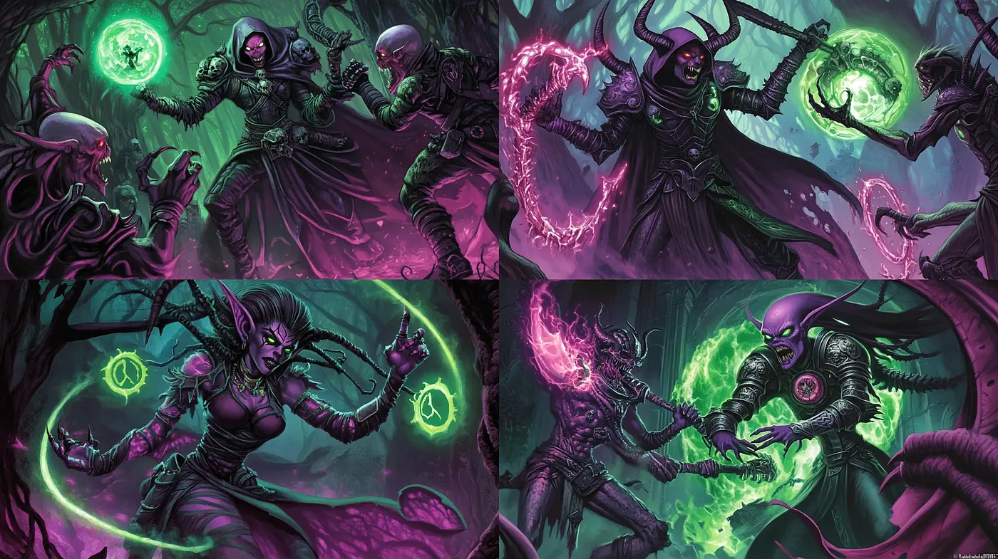 Dark Fantasy with High Contrast and Intricate Detailing - Midjourney sref style