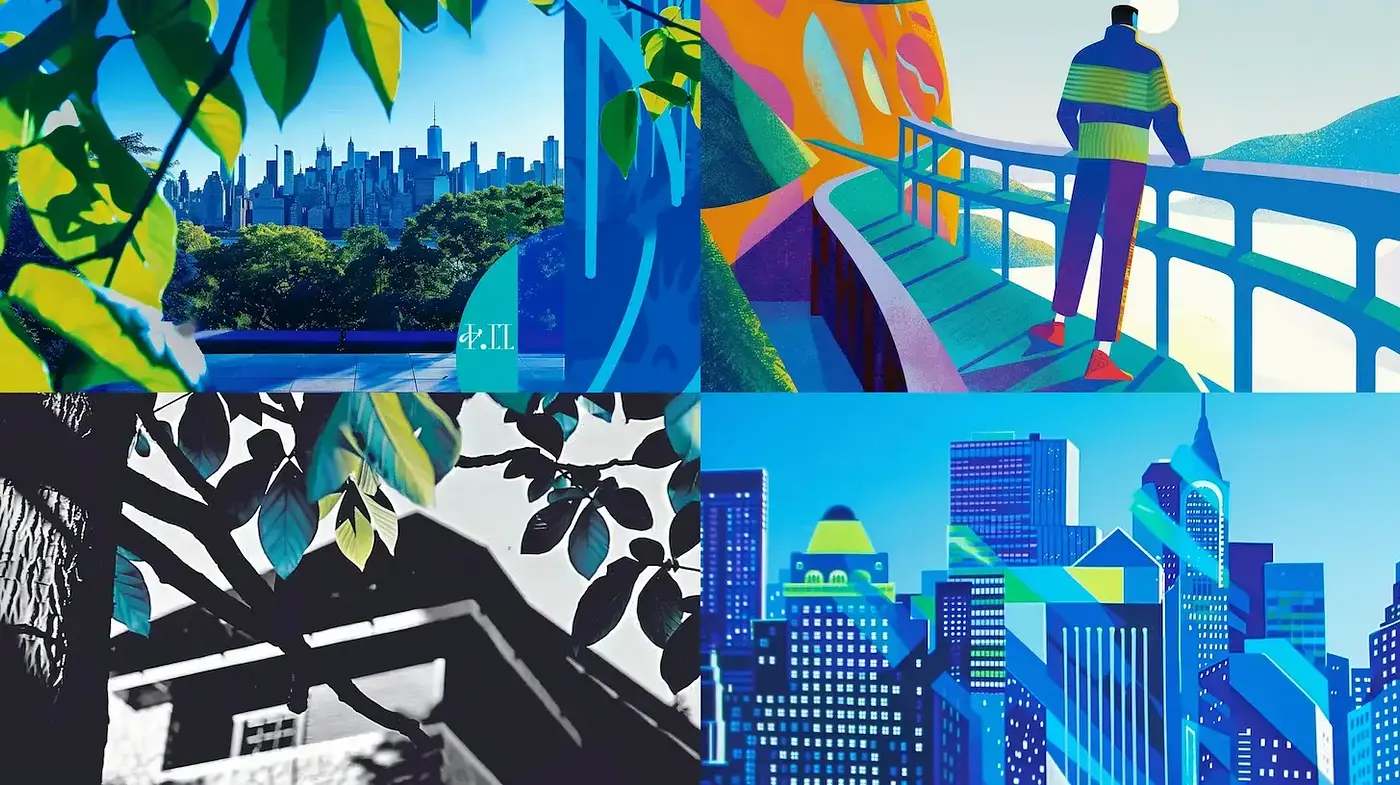 Vibrant Urban Landscapes with a Playful Touch - Midjourney sref style