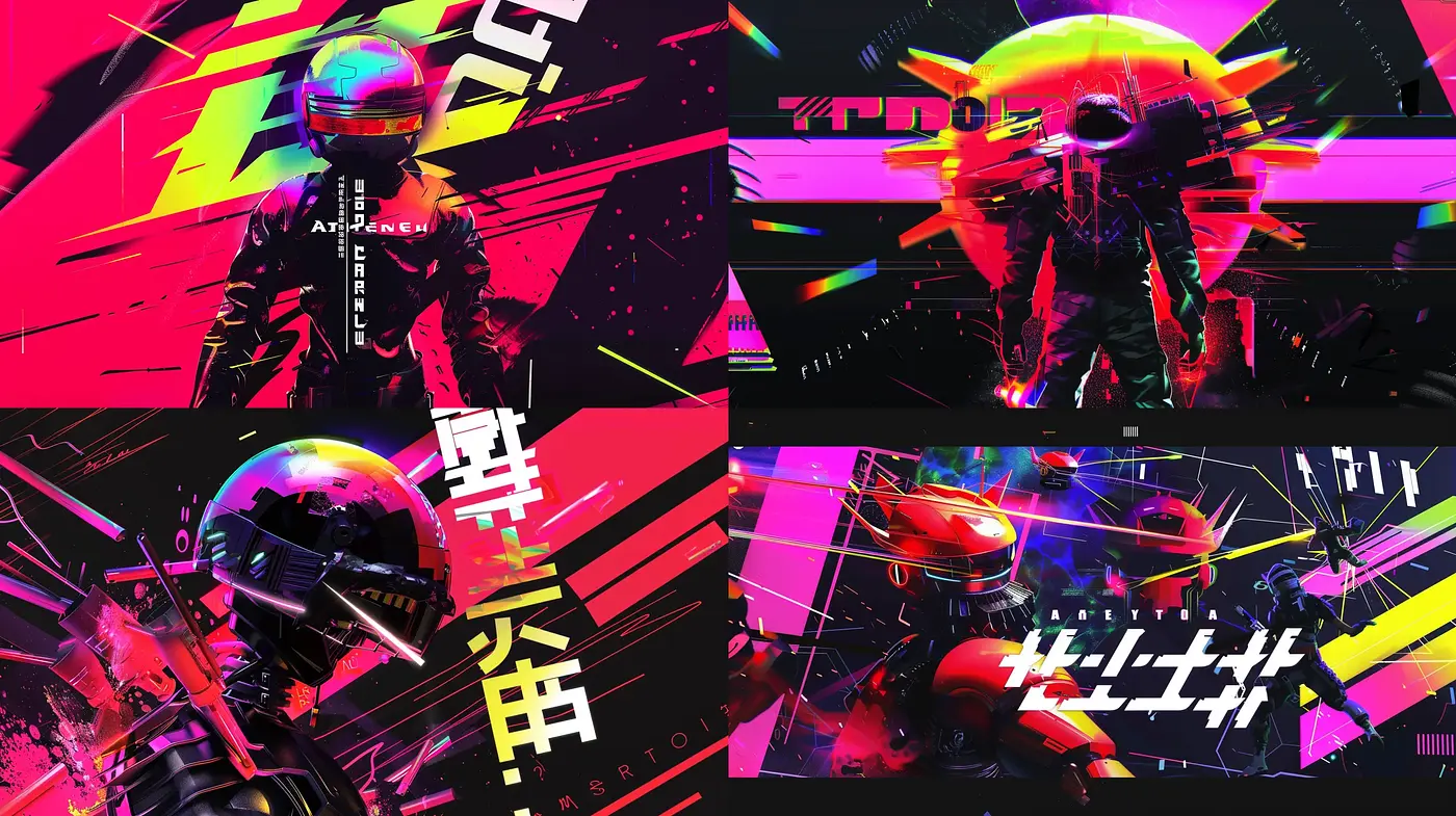 Neon Cyberpunk Vibrance: An Homage to Digital Futurism - Midjourney sref style