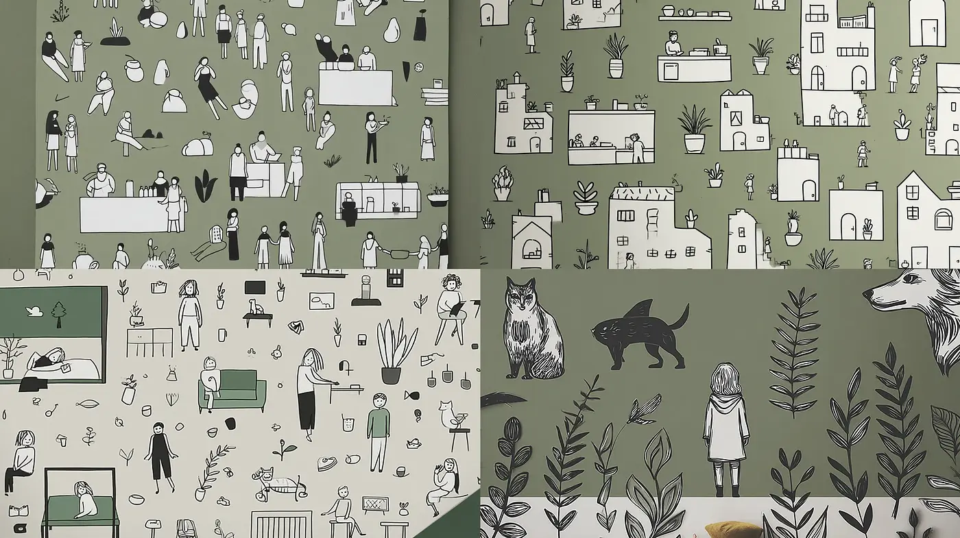 Playful and Whimsical Illustrative Design with a Touch of Minimalism - Midjourney sref style