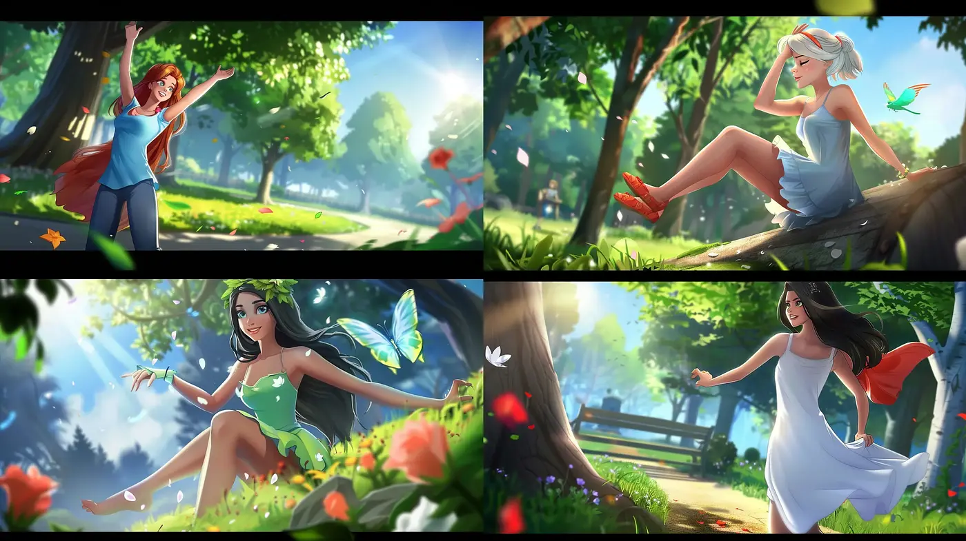Enchanted Spring: A Harmonious Blend of Vivid Colors and Ethereal Light - Midjourney sref style