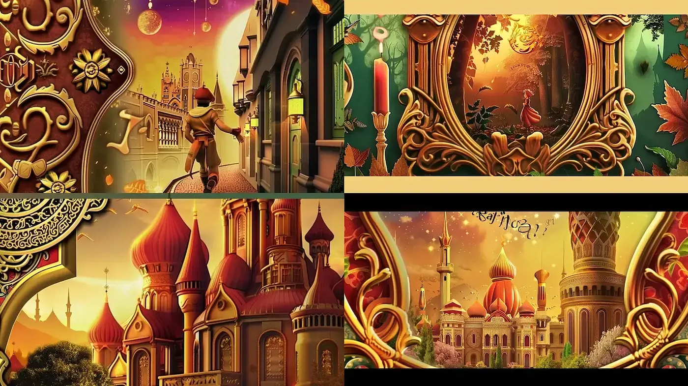 Illuminated Whimsy with Rich Textural Elements Inspired by Fantasy Traditions - Midjourney sref style