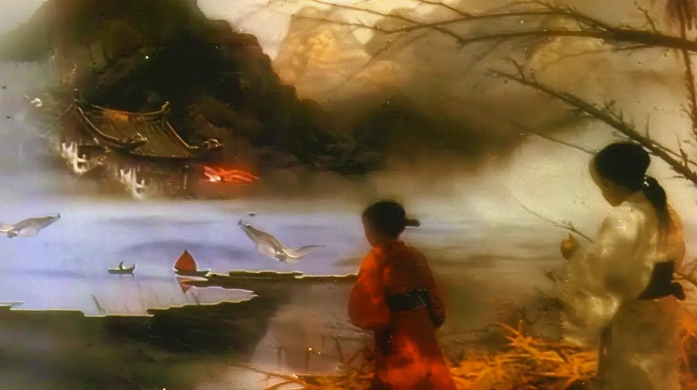 Ethereal Brushstrokes of Nostalgic Dreamscape - Midjourney sref style