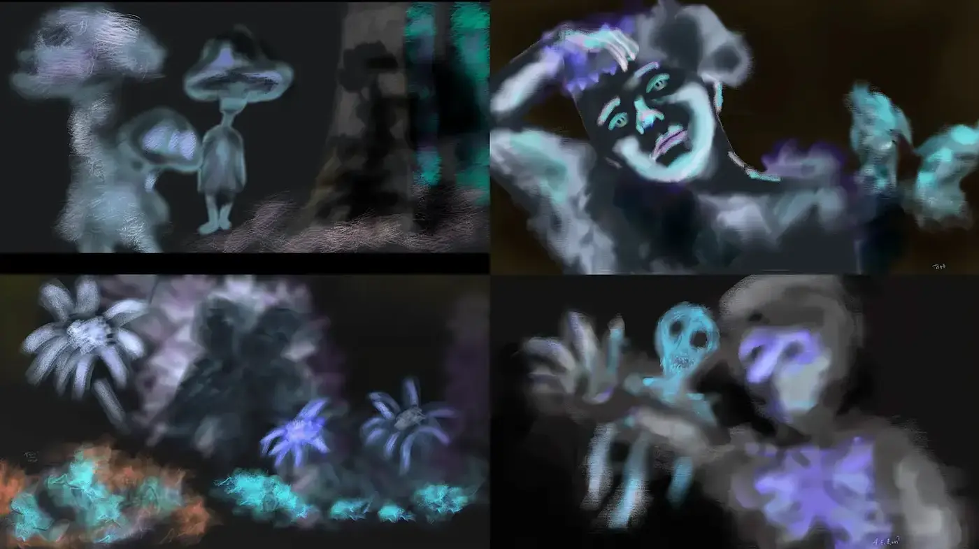 Surreal Dreamscapes with Ethereal, Abstract Elements - Midjourney sref style