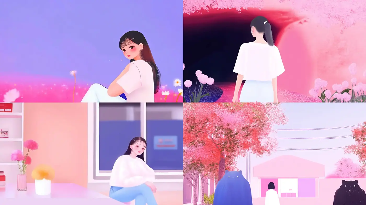 Whimsical Twilight: Pastel Dreams in a Modern Anime-Inspired World - Midjourney sref style