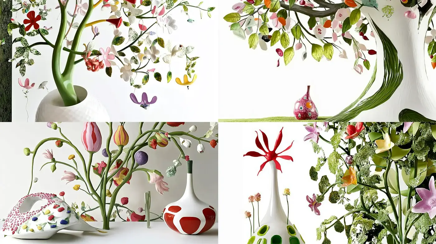 Floral Fantasy: A Symphony of Stylized Botanical Artistry - Midjourney sref style
