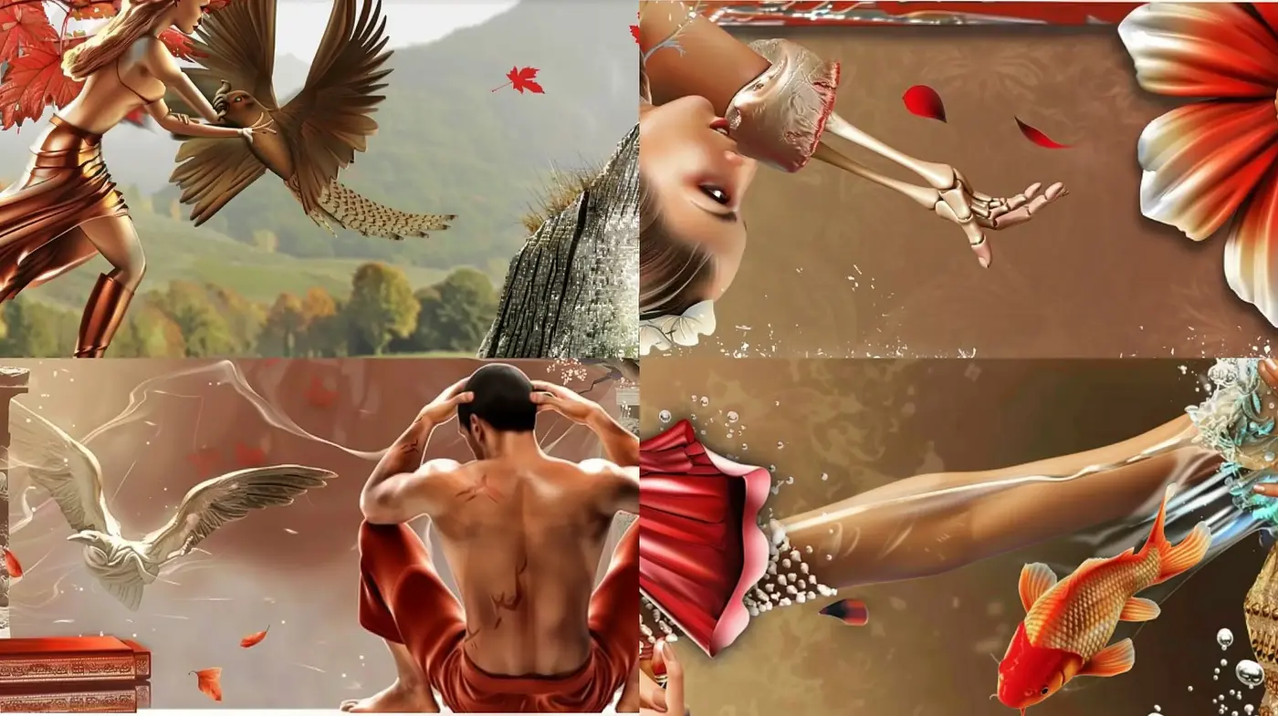 Harmonious Dance of Surrealism and Baroque Vitality - Midjourney sref style