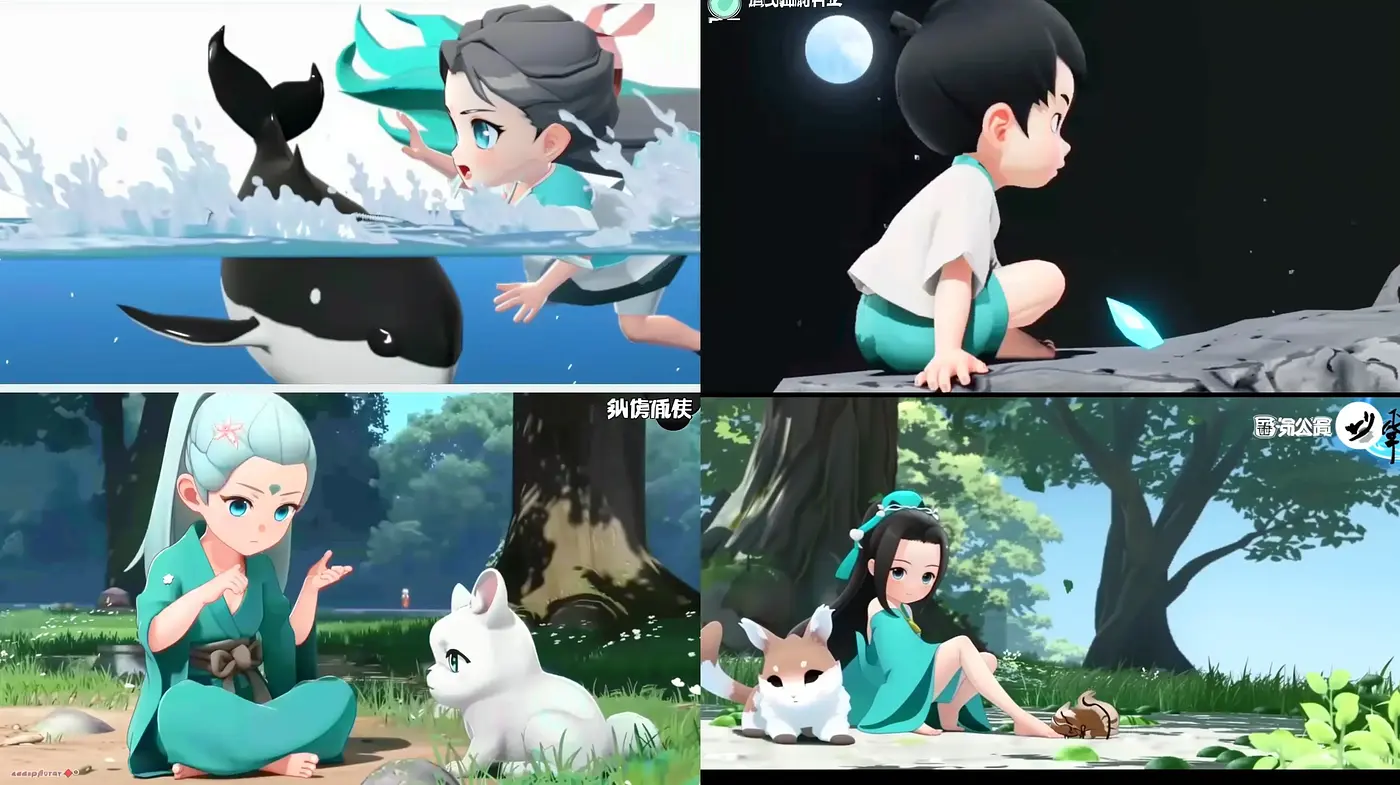 Serene Animated World: A Whimsical and Consistent Digital Art Style - Midjourney sref style