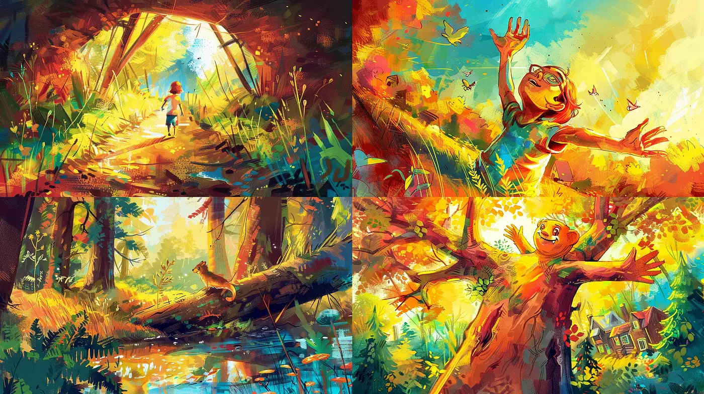 Sun-drenched Impasto Vistas with a Whimsical Touch - Midjourney sref style