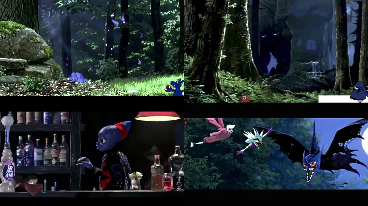 Whimsical Fantasia: Enigmatic Fusion of Nature and Myth in Stylized Animation - Midjourney sref style
