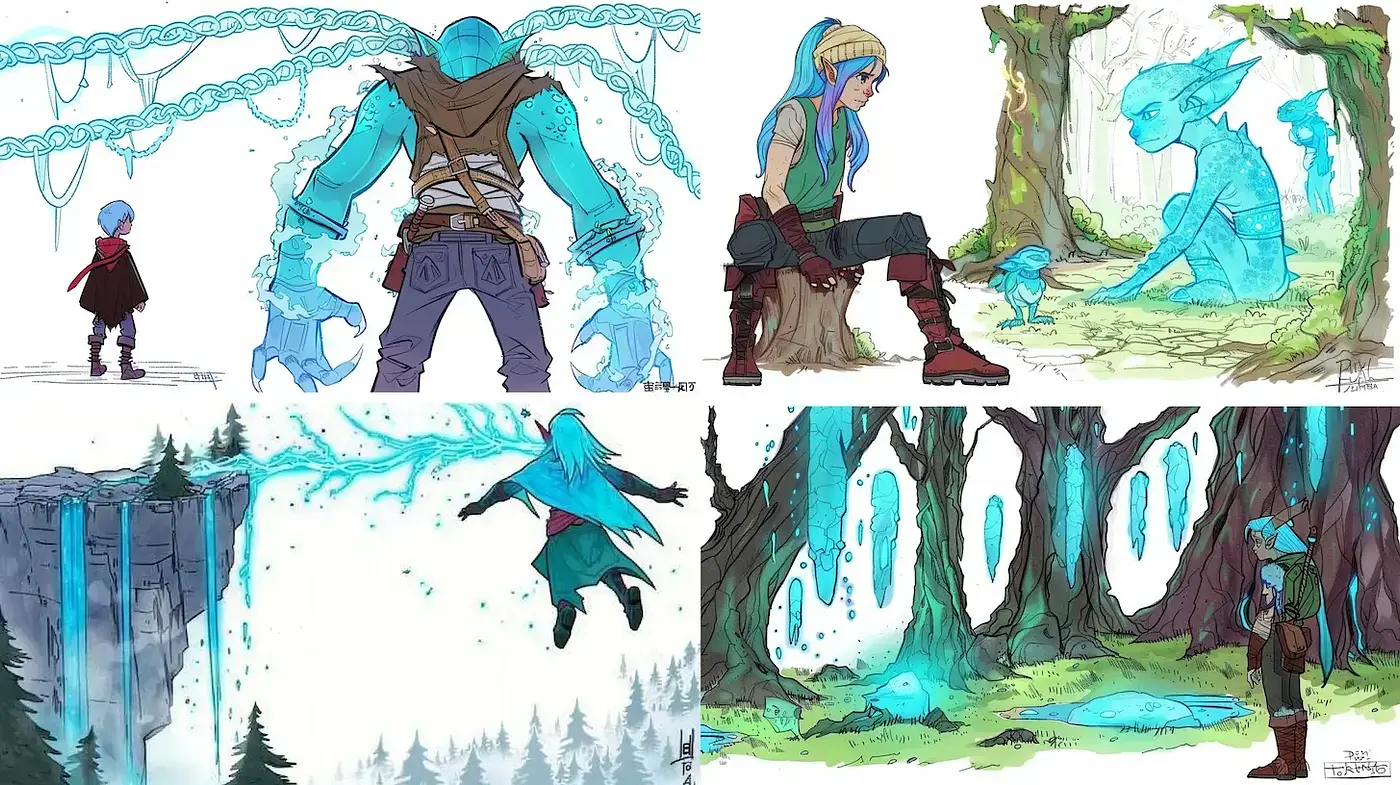 Ethereal Fantasy Watercolor Dreamscapes - Midjourney sref style