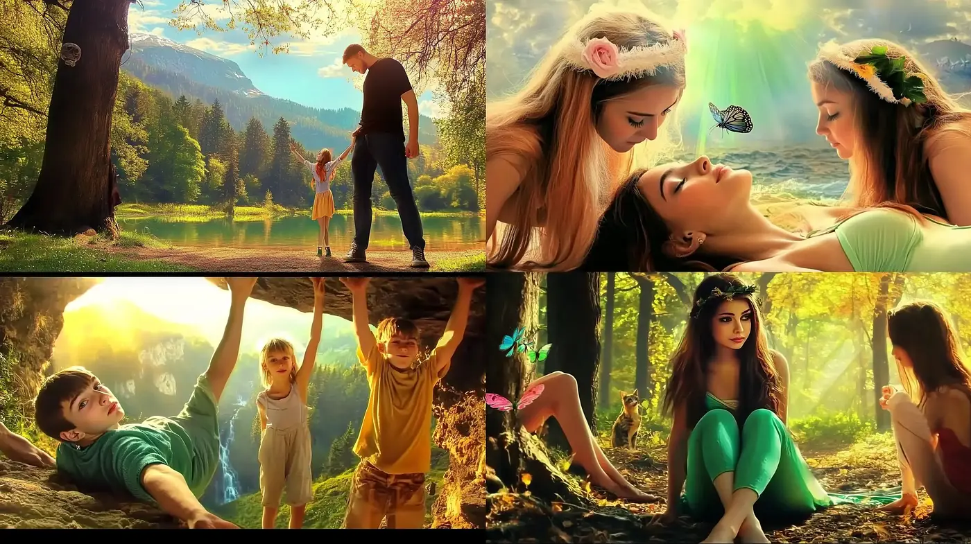 Enchanted Forest Dreamscapes: A Fusion of Vibrant Storybook Imagery - Midjourney sref style