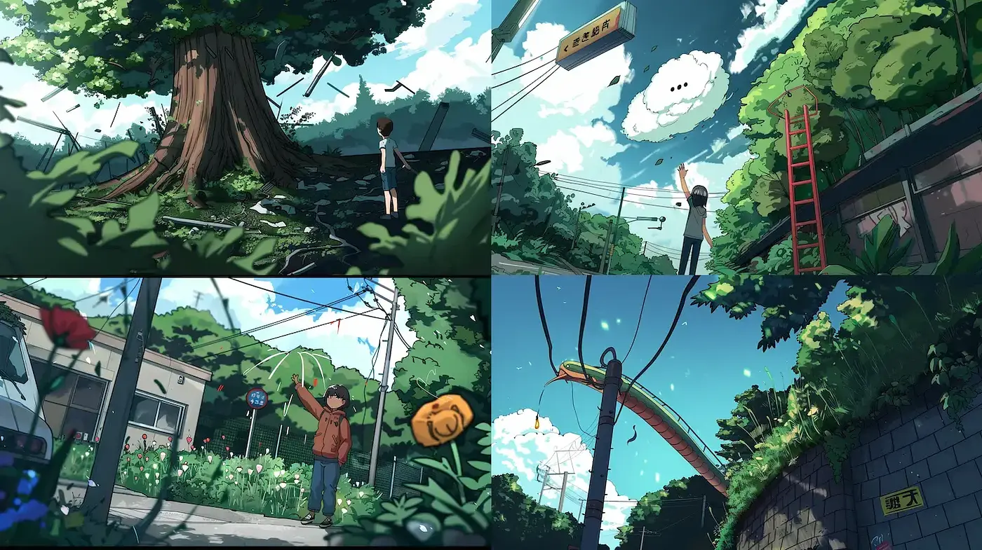 Whimsical Urban Landscapes with a Cinematic Essence - Midjourney sref style
