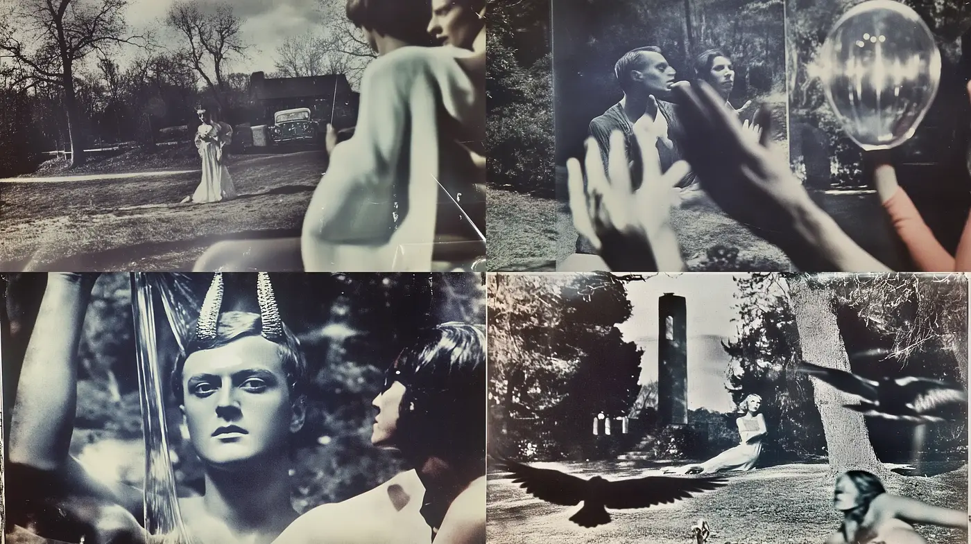 Mystical Timelessness in Monochrome: A Cinematic Dance with Shadows - Midjourney sref style