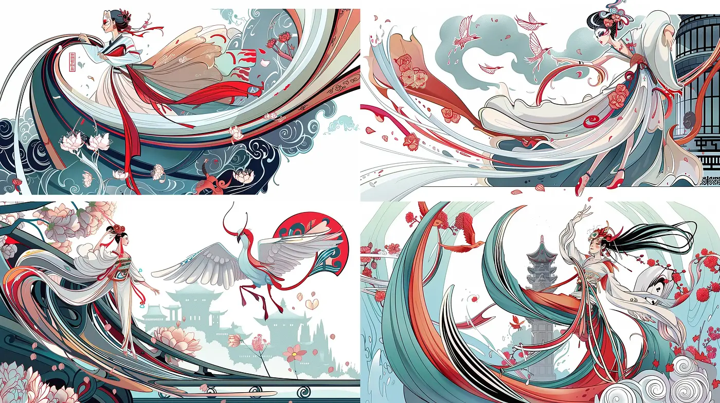Ethereal Flowing Elegance in Pastel: A Whimsical Fusion of East Asian Artistry and Dreamlike Sensibilities - Midjourney sref style