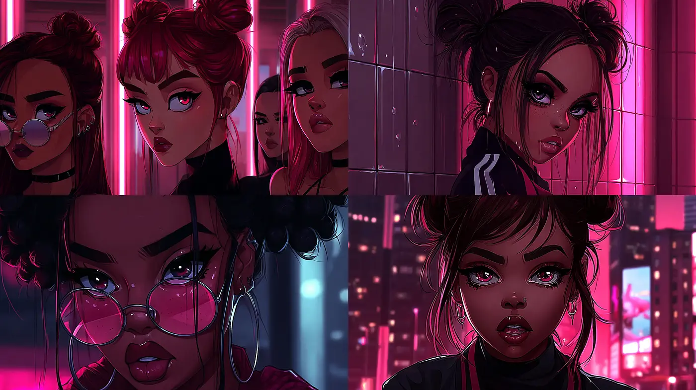 Vibrant Urban Aesthetic with a Futuristic Flare - Midjourney sref style