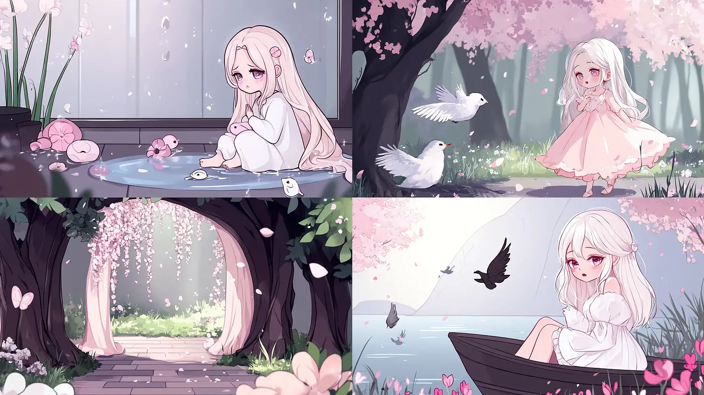 Ethereal Pastel Dreamscape with Anime Influence - Midjourney sref style