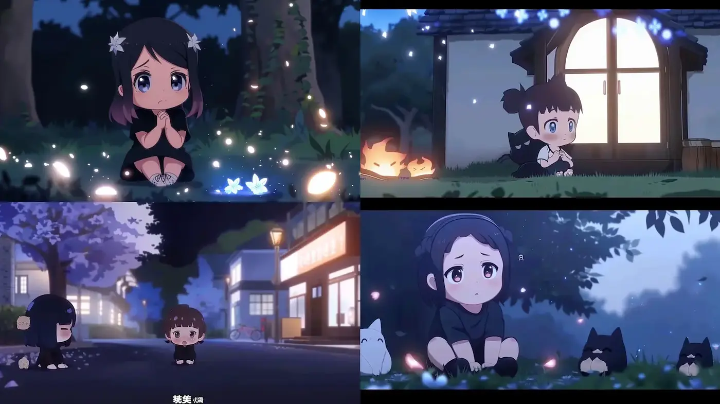 Charming and Whimsical Anime-Inspired Night Scenes with Delicate Details - Midjourney sref style