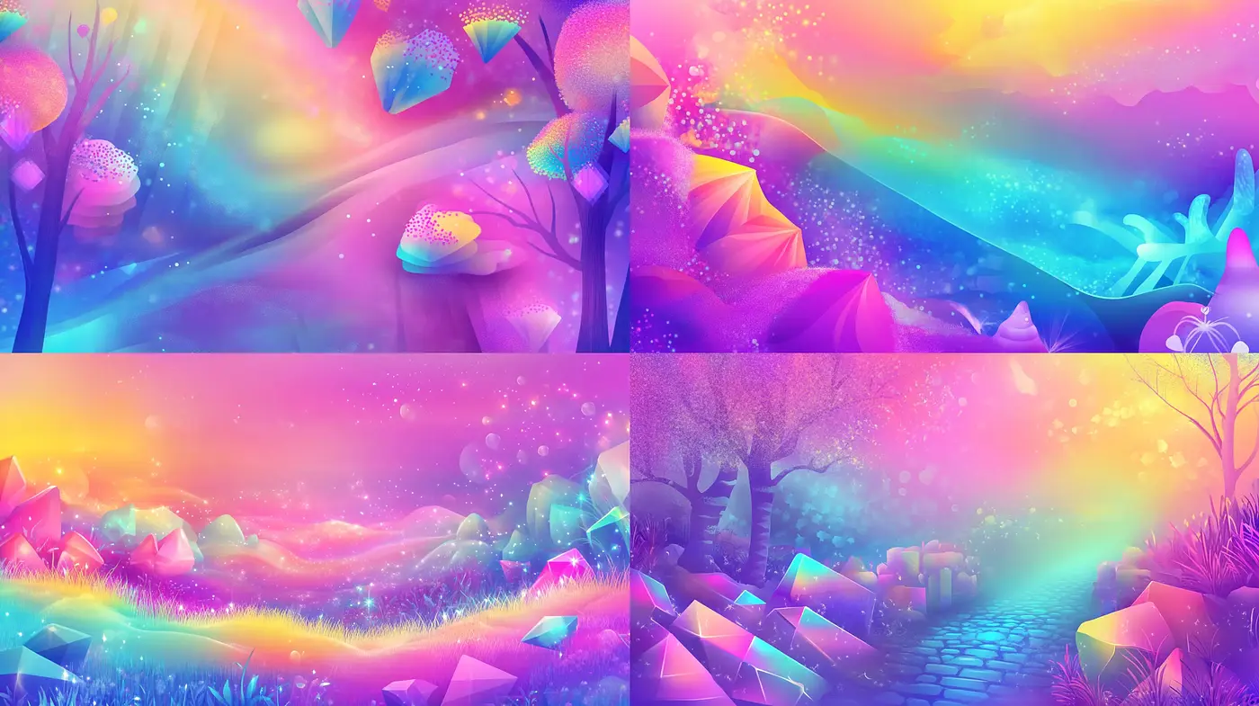 Ethereal Fantasy Landscapes in Surreal Hues - Midjourney sref style
