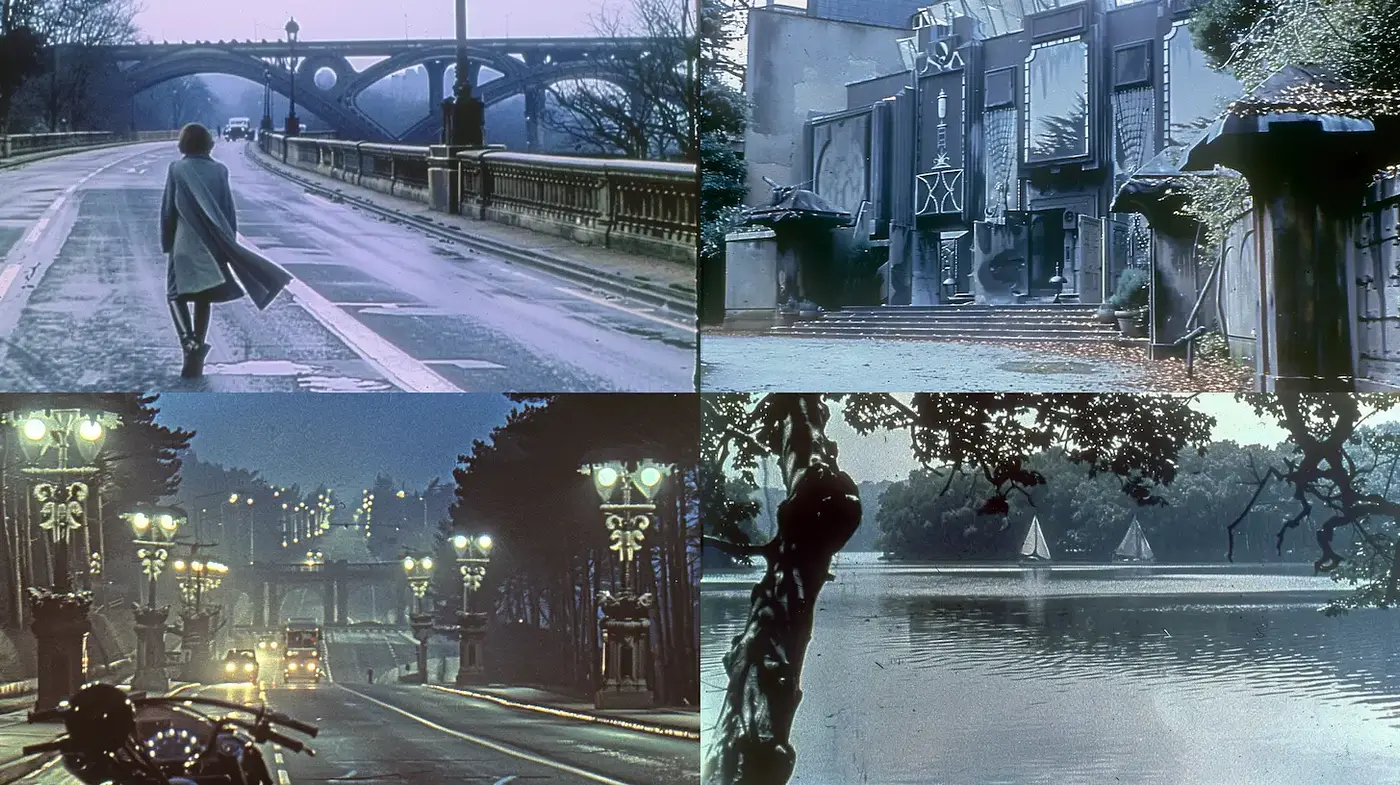 Ethereal Urban Landscapes with a Cinematic Touch - Midjourney sref style