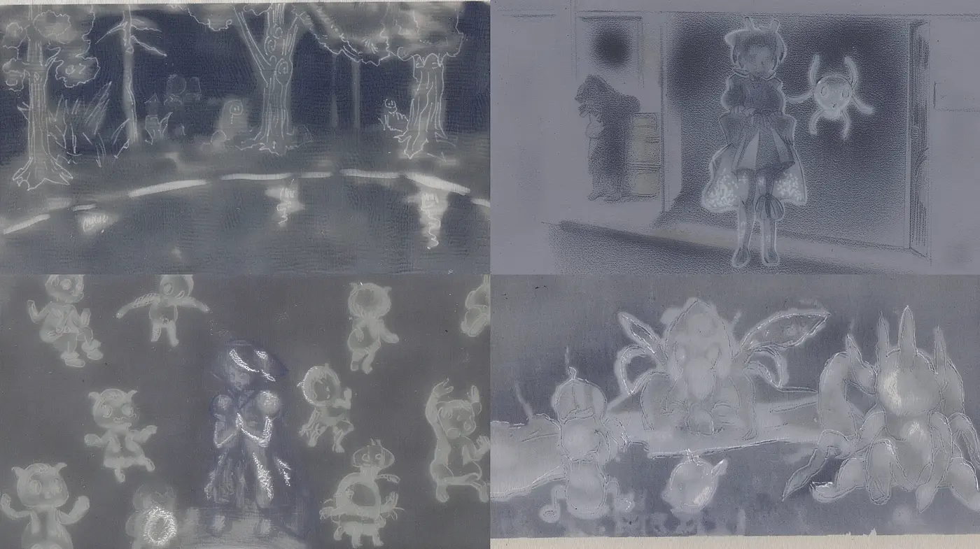 Ethereal Monochrome Dreamscape Renderings - Midjourney sref style