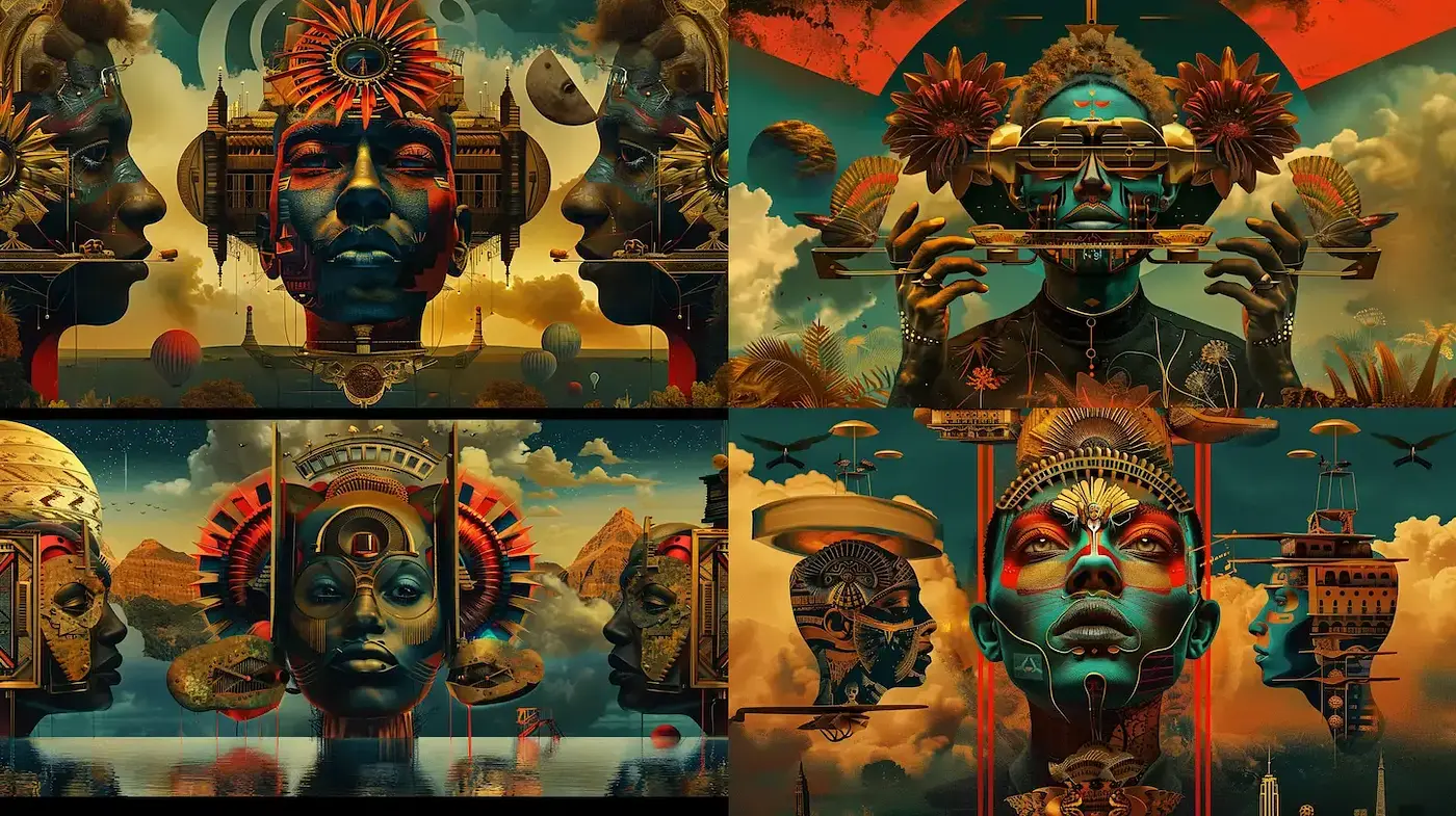 Surreal and Ethereal Portraiture with a Mythical Touch - Midjourney sref style