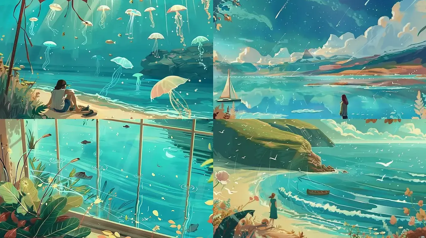 Captivating Coastal Realism with a Dreamy Atmosphere - Midjourney sref style