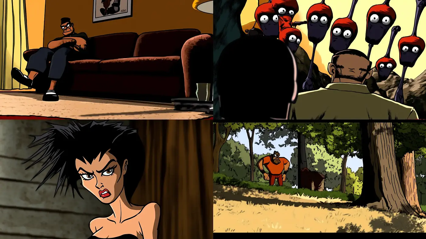 Dynamic Comic Book Vigor with Expressive Characters and Vivid Colors - Midjourney sref style