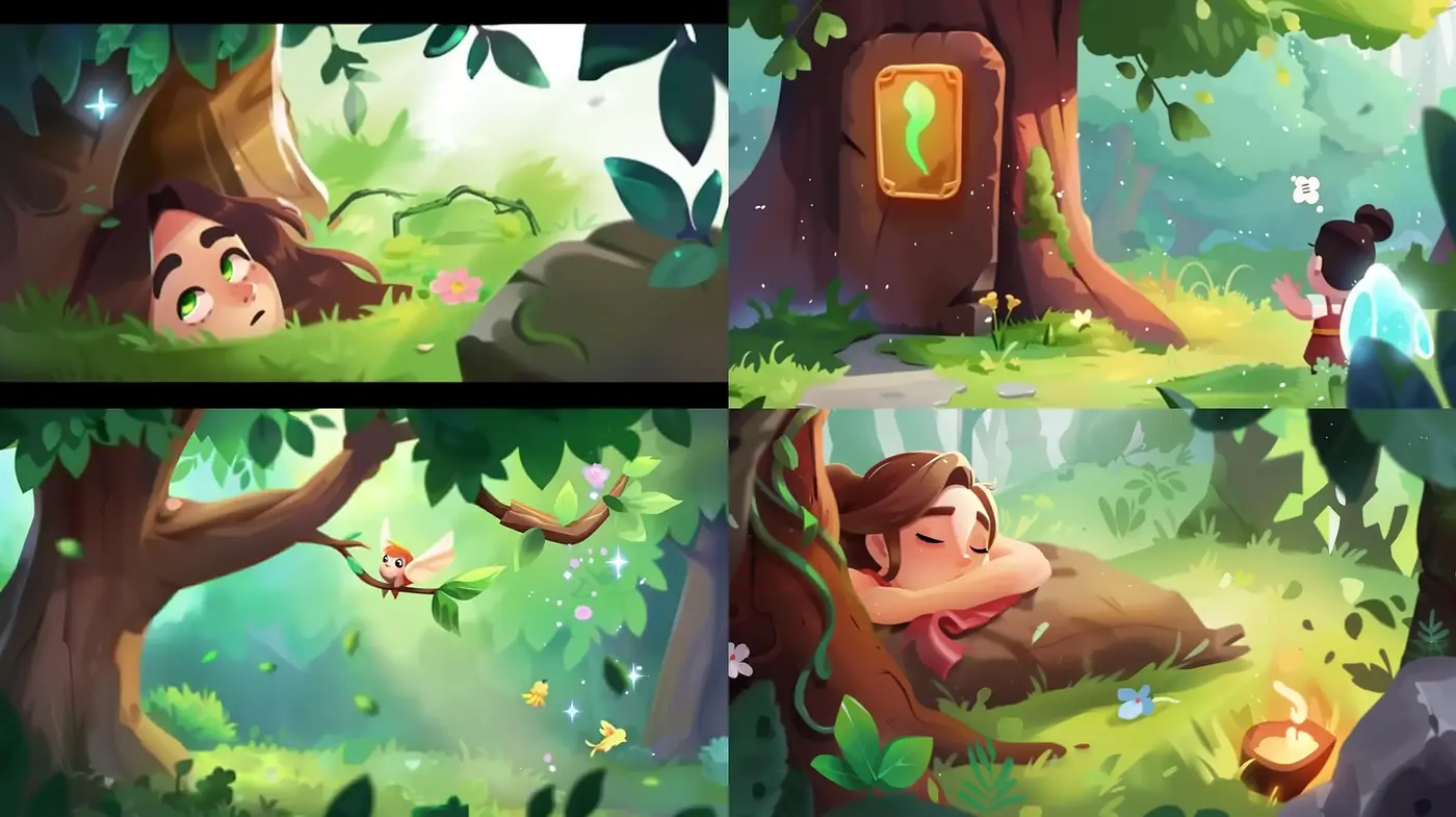 Enchanted Forest Whimsy: A Consistent Storybook Illustration Style - Midjourney sref style