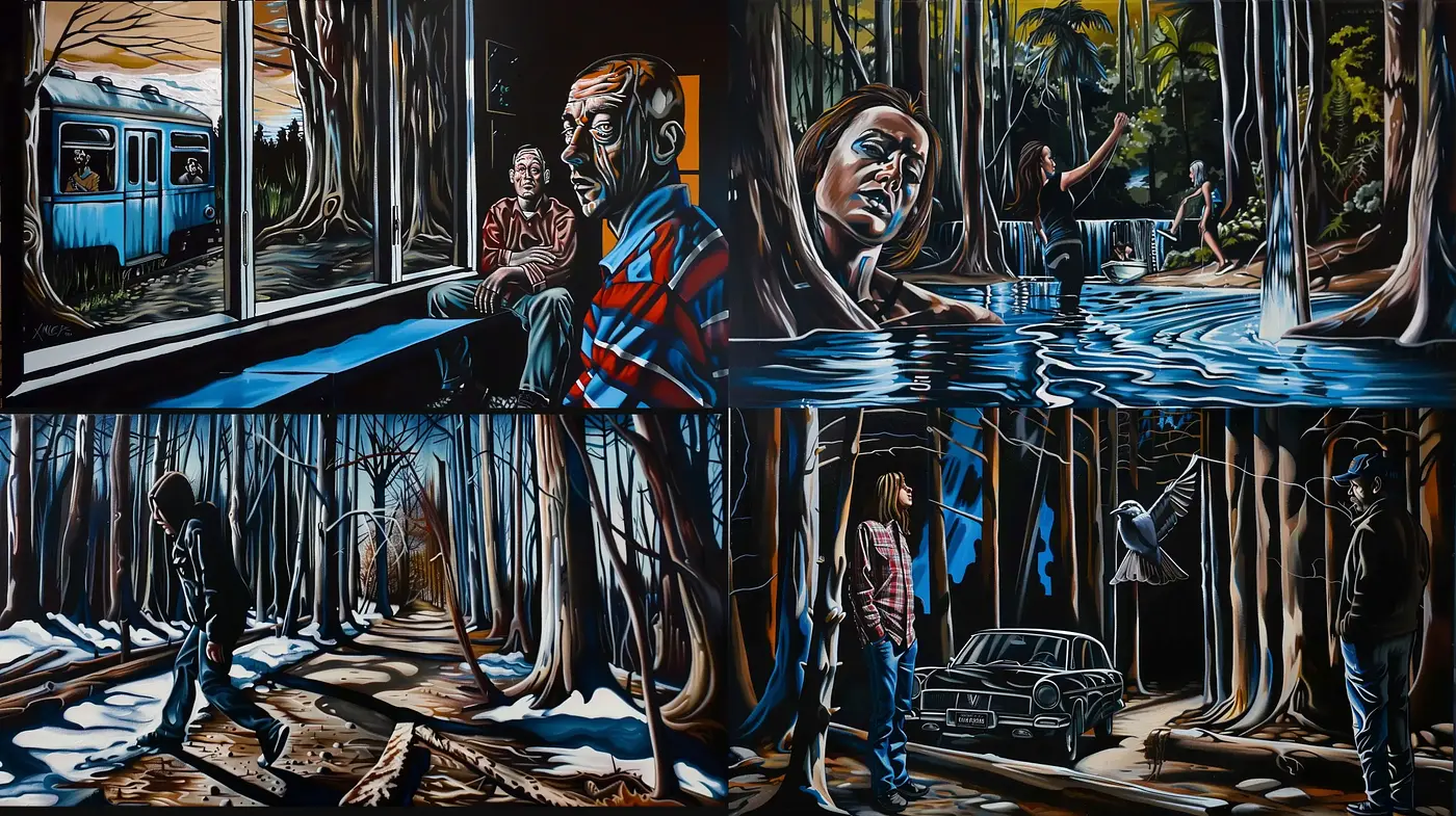 Cinematic Nocturne in Expressive Realism - Midjourney sref style