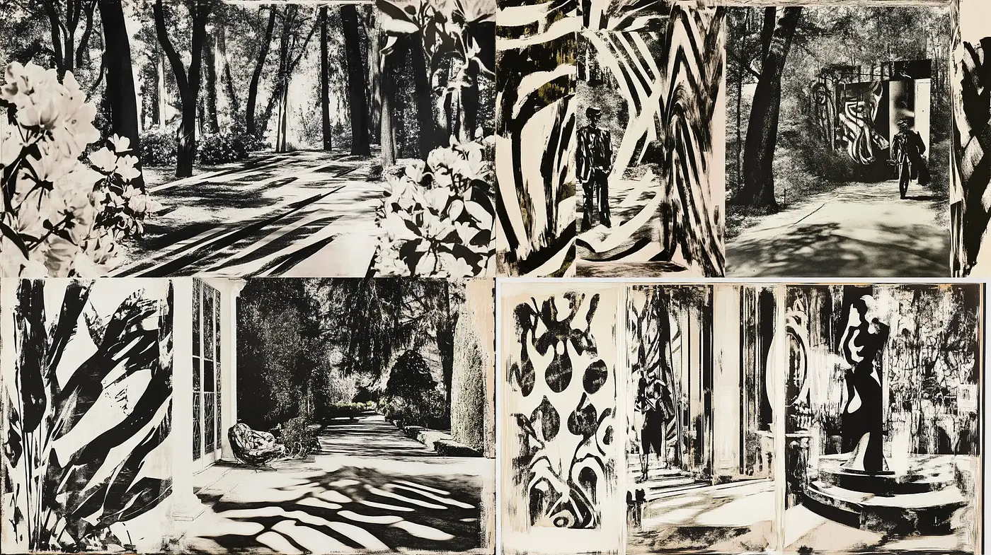 Monochromatic Whispers of Nature and Light - Midjourney sref style
