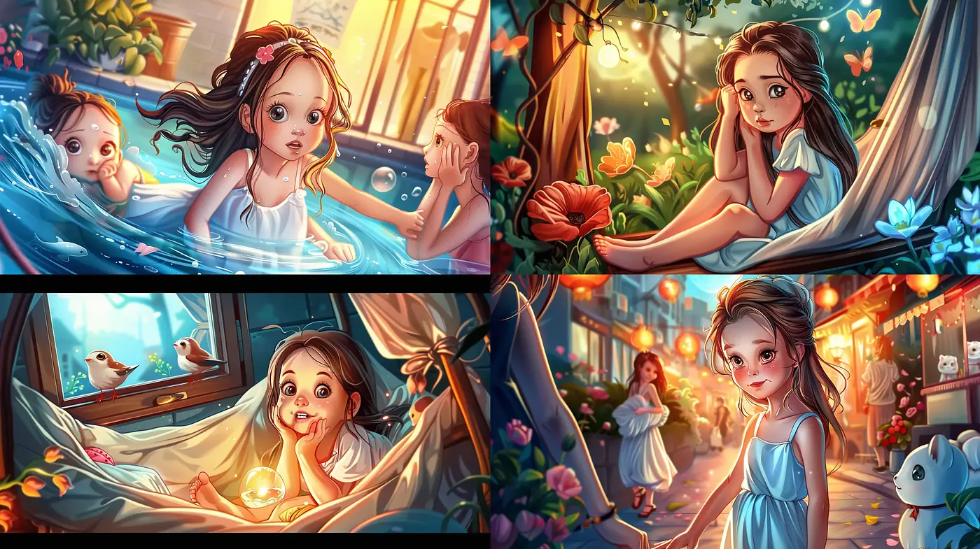 Enchanted Whimsical Storybook Illustrations - Midjourney sref style